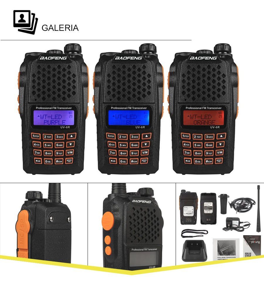 Radiotelefon Baofeng Uv 6r 136 174 400 520 Mhz Duobander